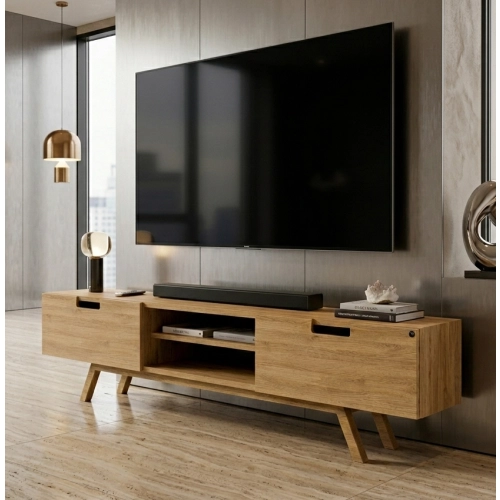 Szafka RTV-31 Drewno Lite Dąb Loft Lakier Rozmiary od 100 cm do 200 cm PREMIUM